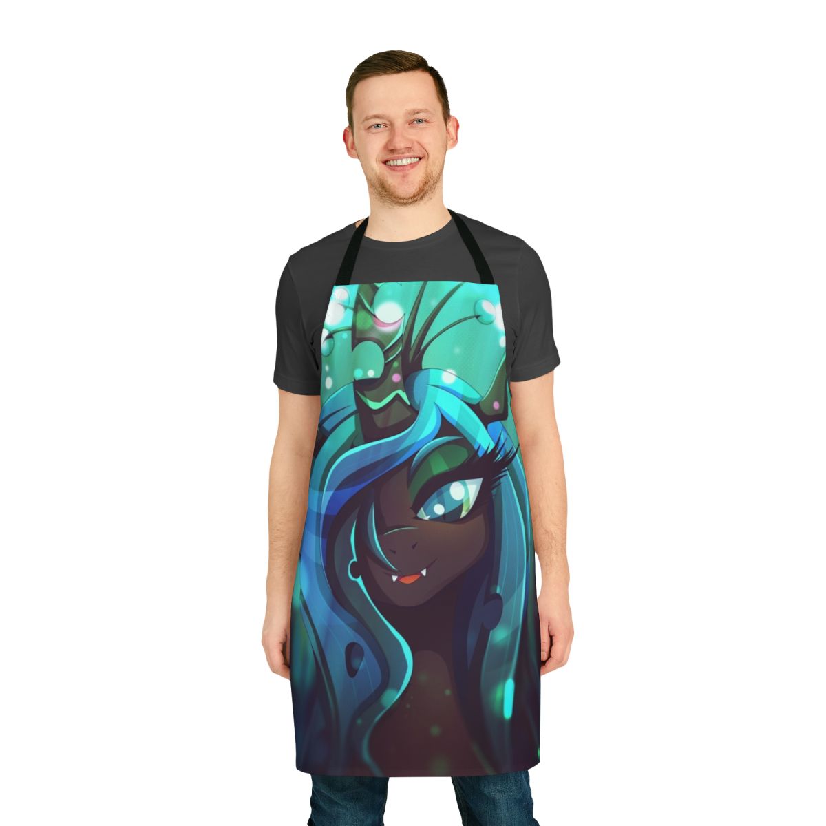 Handmade apron featuring the My Little Pony character Queen Chrysalis