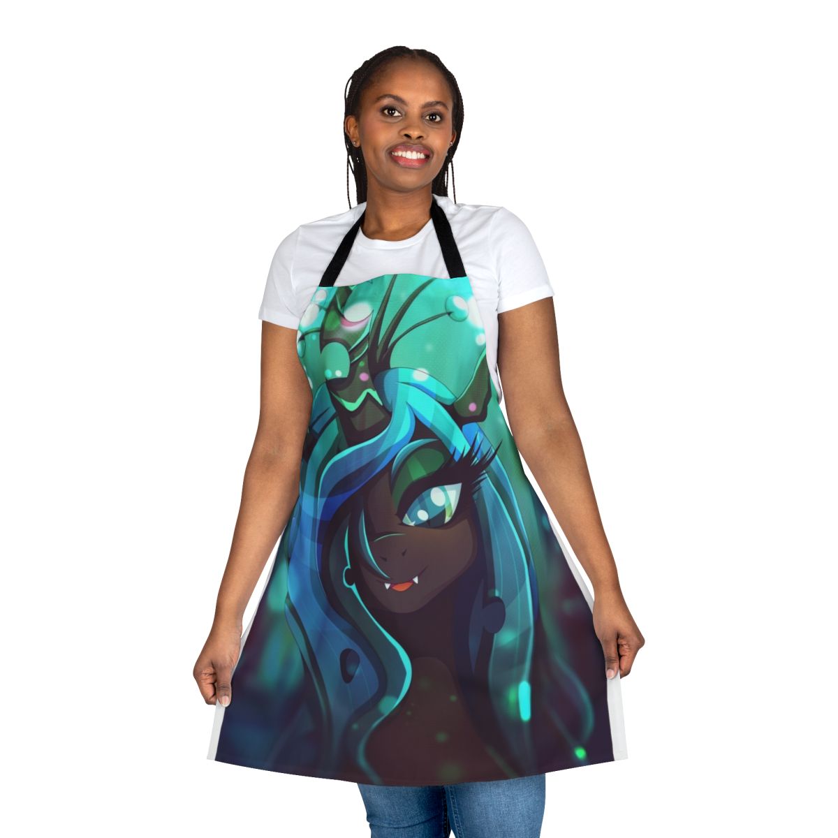Handmade apron featuring the My Little Pony character Queen Chrysalis