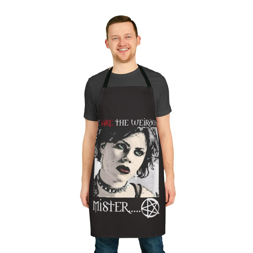 Handmade apron featuring a gothic, feminist design inspired by the 90s cult classic film The Craft