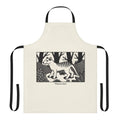Handmade apron featuring a vintage-style woodcut design of the extinct Tasmanian tiger or thylacine