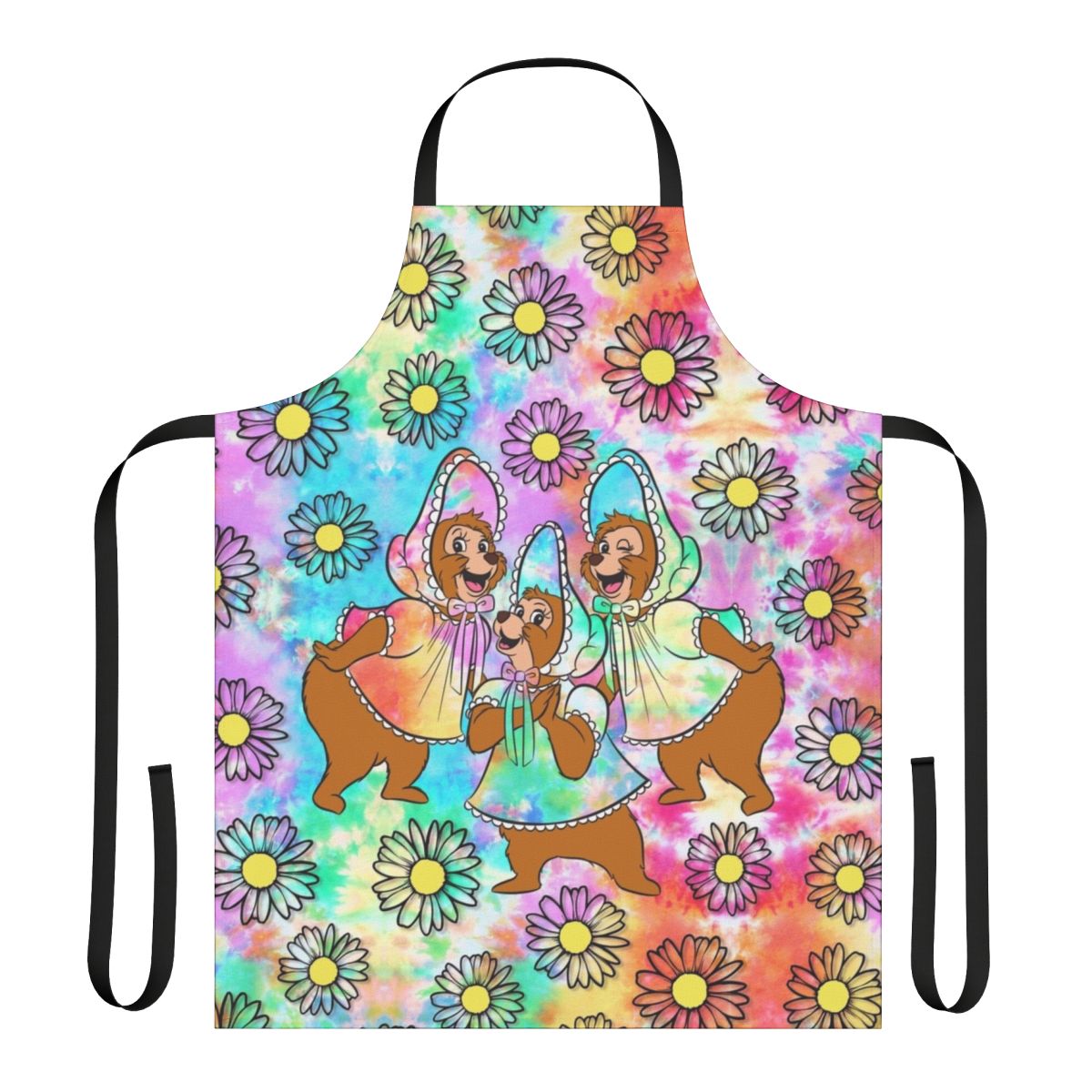Handmade tie dye sun bonnets apron for country style