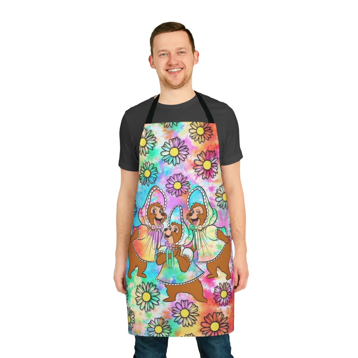 Handmade tie dye sun bonnets apron for country style
