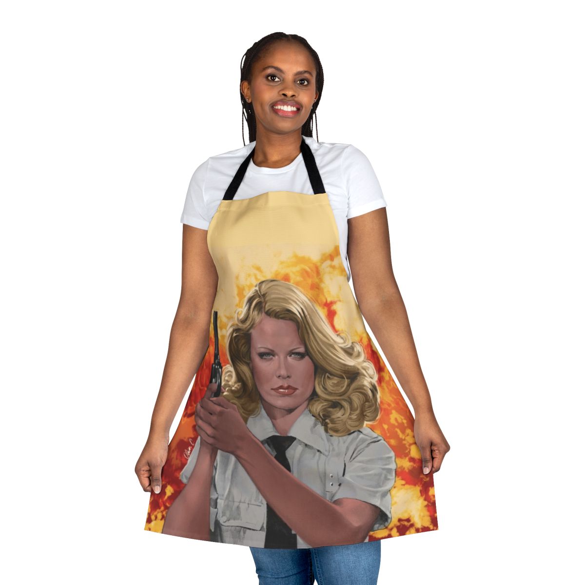 Handmade Tiffany-inspired apron with floral design