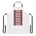 Handmade Ukrainian embroidered apron featuring traditional vyshyvanka patterns and Slavic cultural designs
