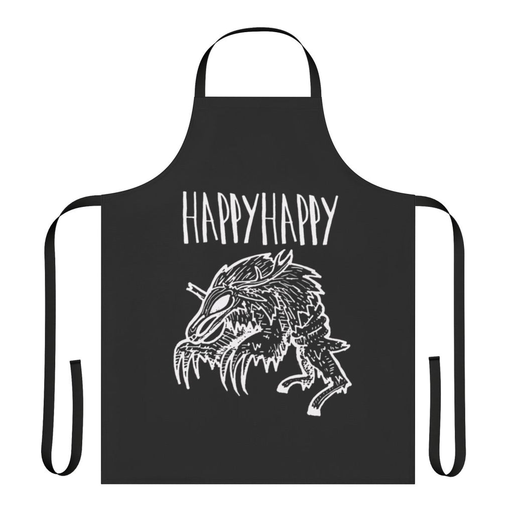 Handmade apron featuring a Wendigo-inspired design for indie music enthusiasts