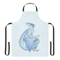 Handmade winter-themed icewing apron with wings of fire inspired design
