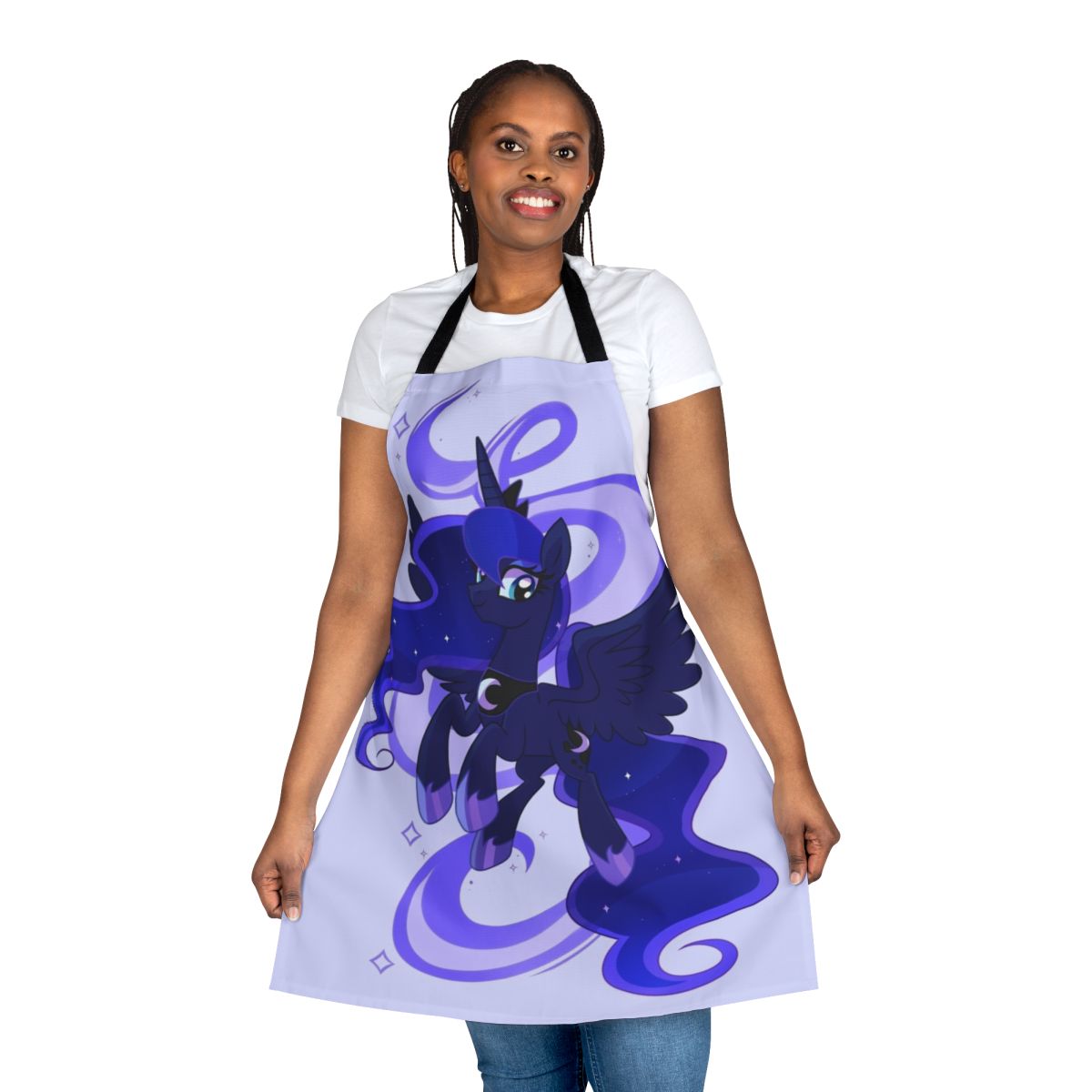 Handmade apron featuring a custom Woona design for My Little Pony fans