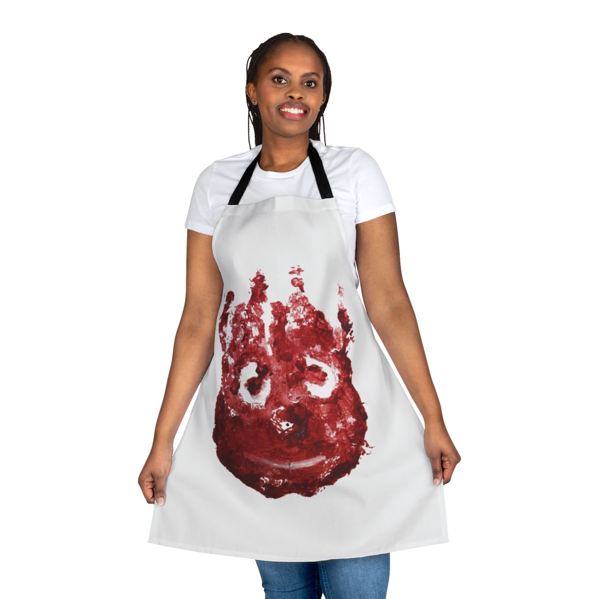 Handpainted Wilson volleyball-themed apron, a nod to the Castaway movie starring Tom Hanks