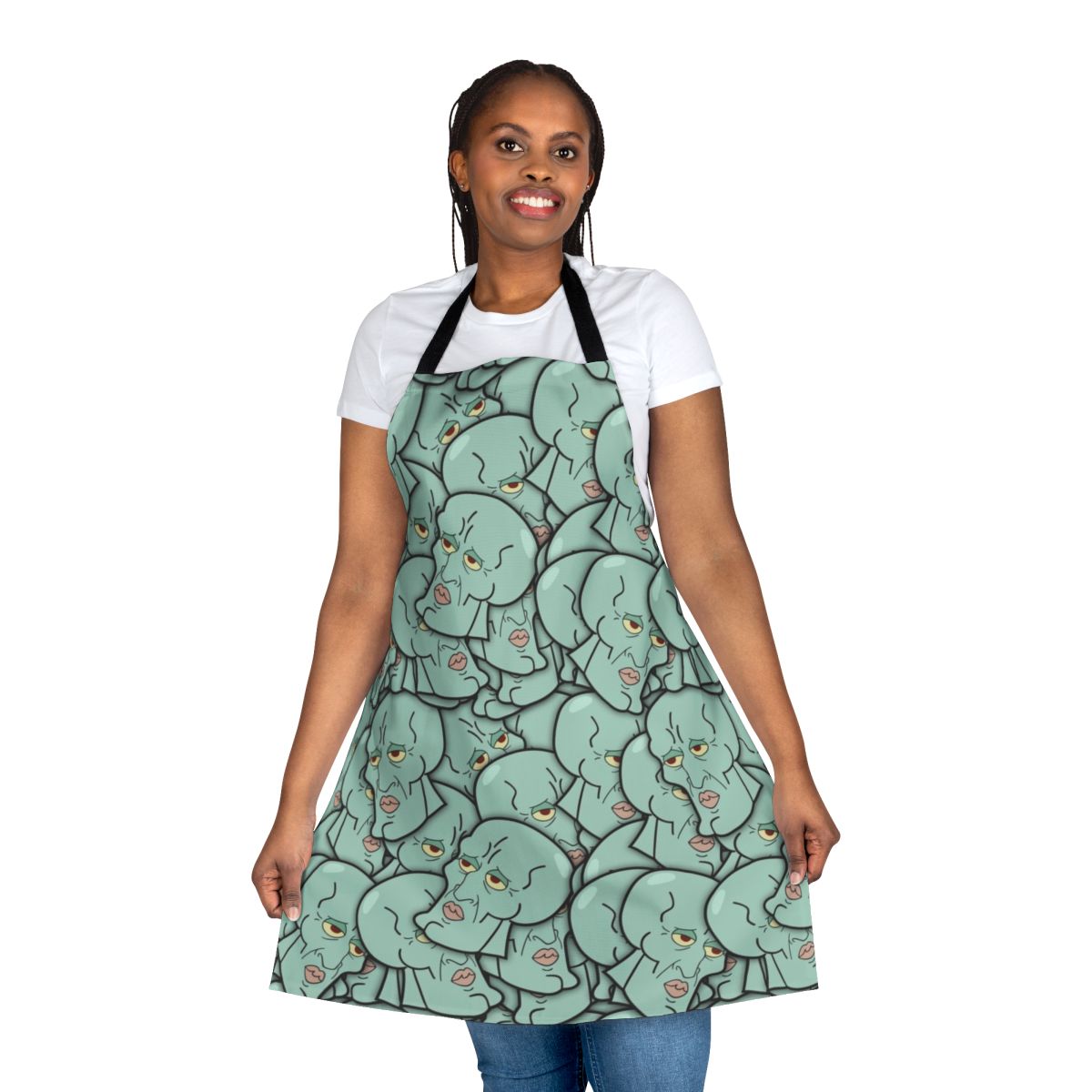 Handsome man apron featuring Spongebob Squarepants inspired design