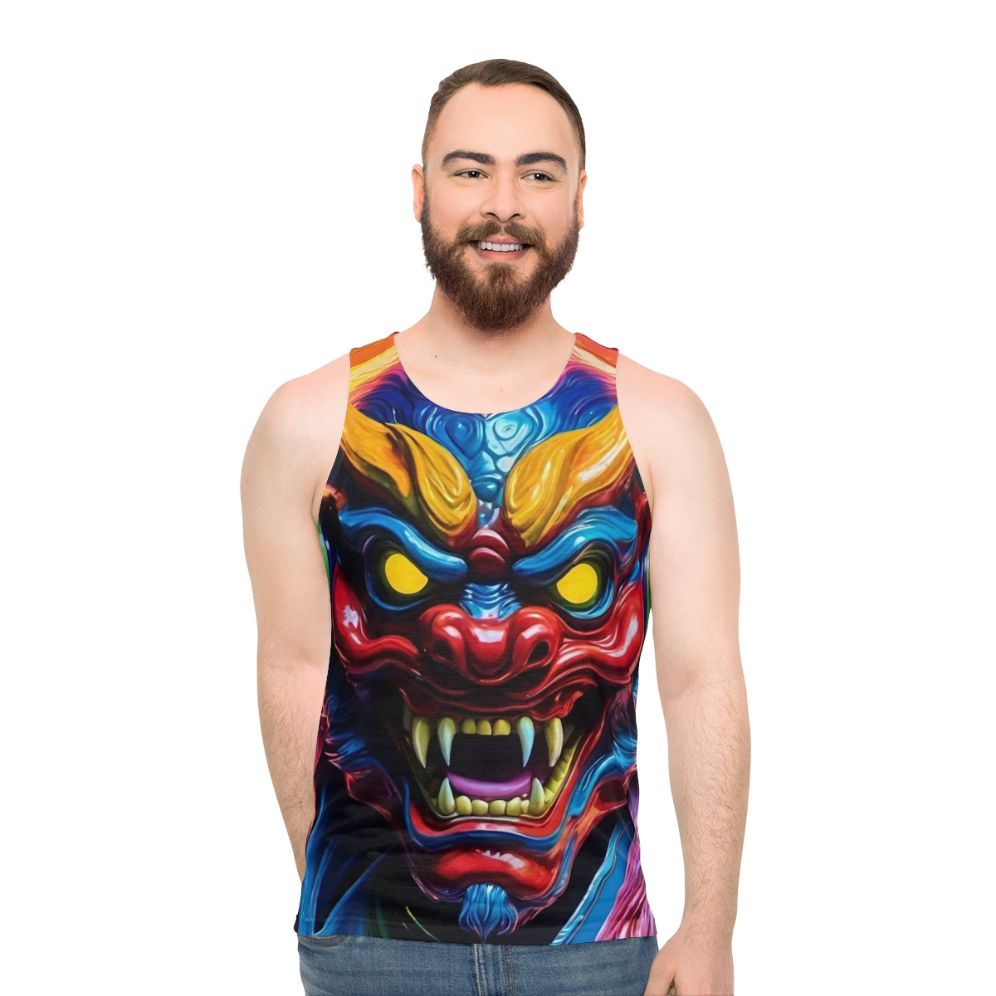 Hannya mask tank top