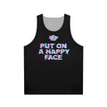 Retro pop art happy face joker unisex tank top