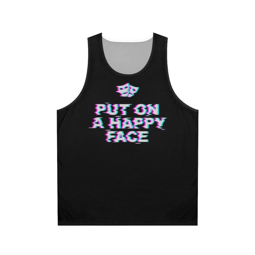 Retro pop art happy face joker unisex tank top