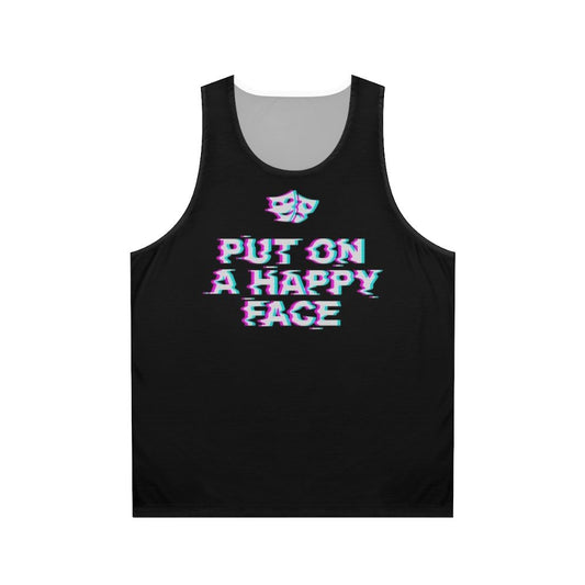 Retro pop art happy face joker unisex tank top