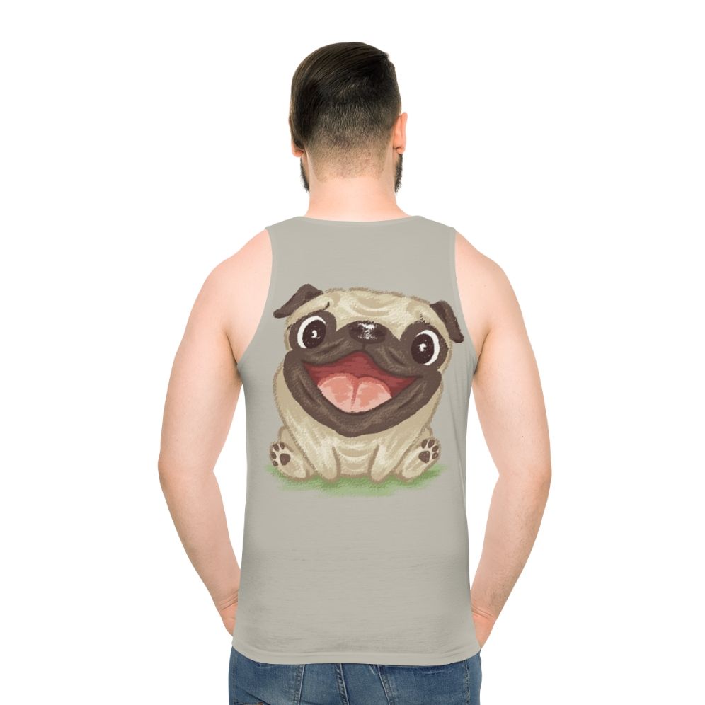 Happy Pug Unisex Tank Top