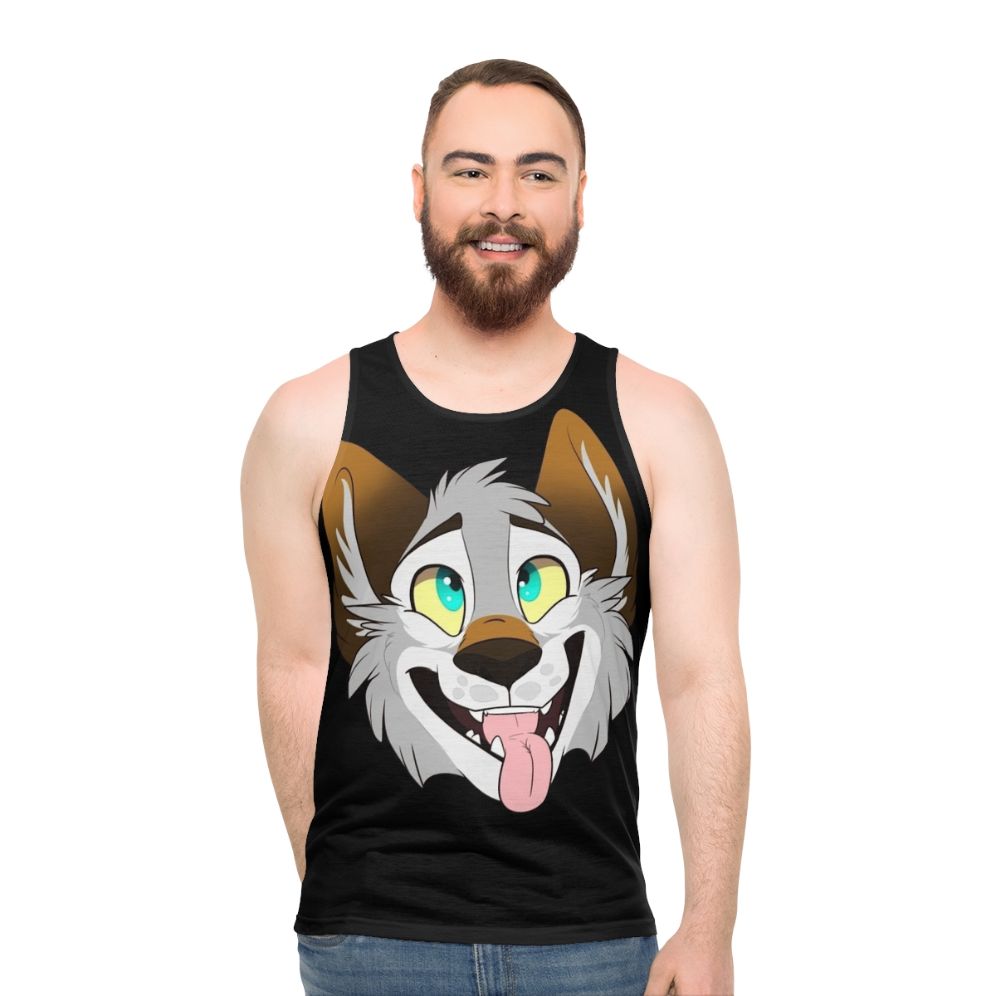 Happy Wolf Unisex Cartoon Tank Top