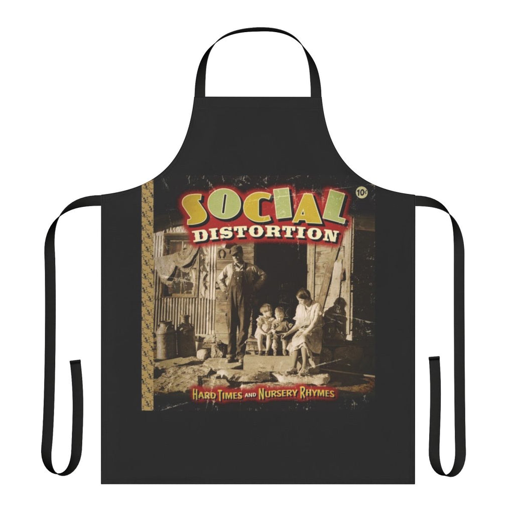 Hard Times and Nursery Rhymes inspired apron with Social Distortion band design