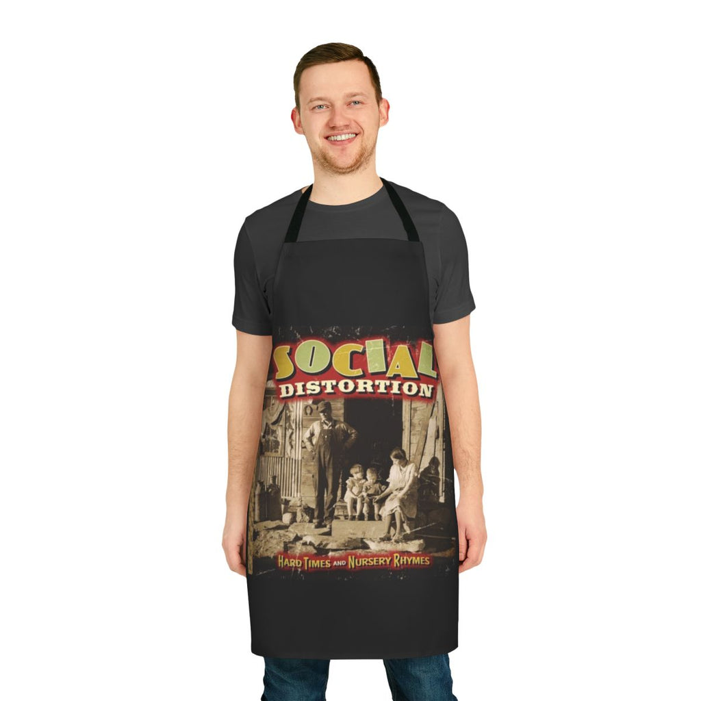 Hard Times and Nursery Rhymes inspired apron with Social Distortion band design