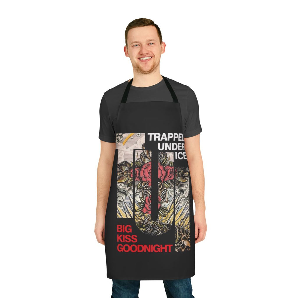 Tui-inspired hardcore apron with colorful big kiss flowers design
