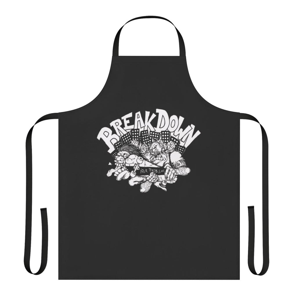 Breakdown HC Apron with hardcore punk, street hardcore, and NYHC inspired design