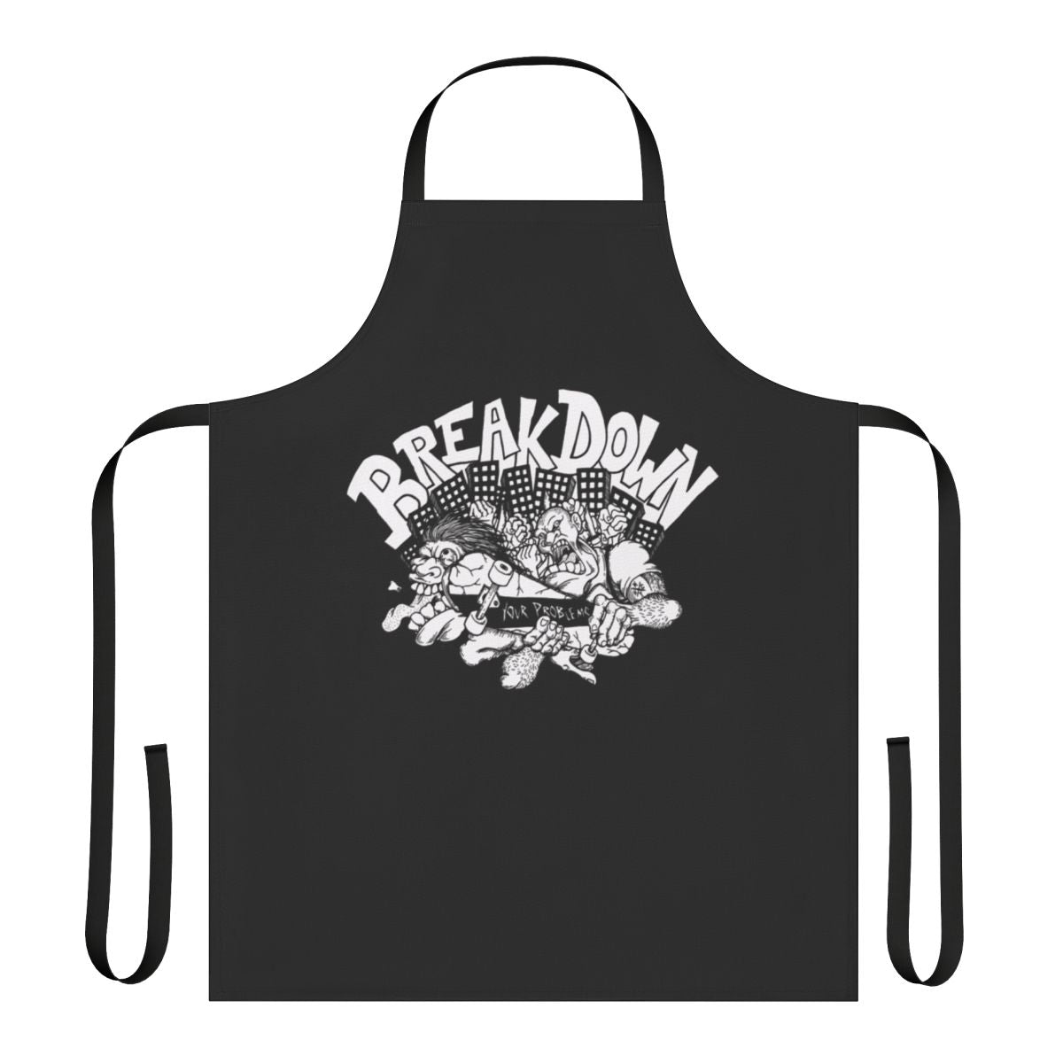 Breakdown HC Apron with hardcore punk, street hardcore, and NYHC inspired design