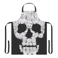Harebrained Skull Apron with Graphic Kitten Design