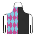 Harlequin-themed apron with Laughing God design
