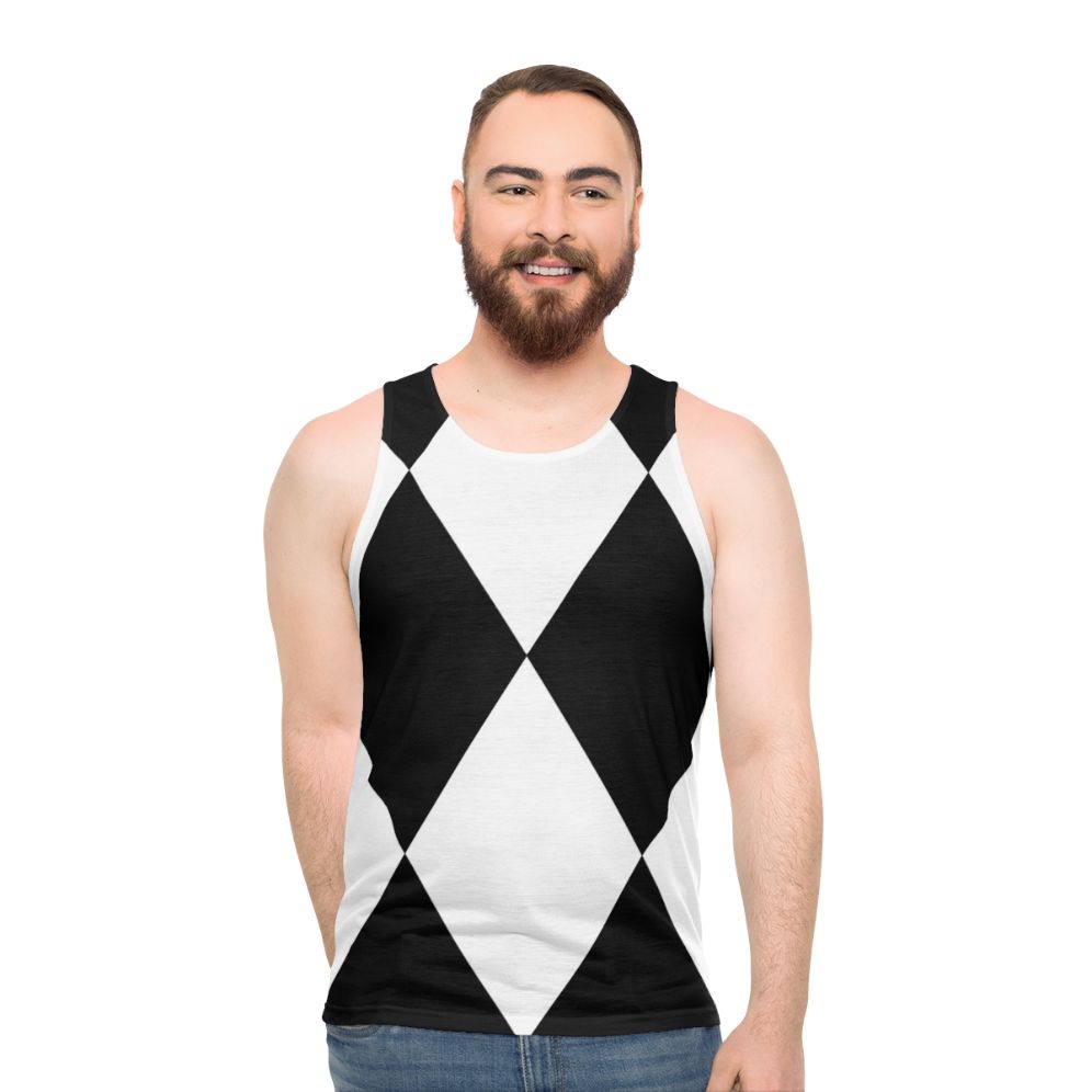 Harlequin pattern unisex tank top