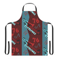 An apron featuring a 76 Trombones-inspired design, perfect for music enthusiasts, band directors, and theater fans.