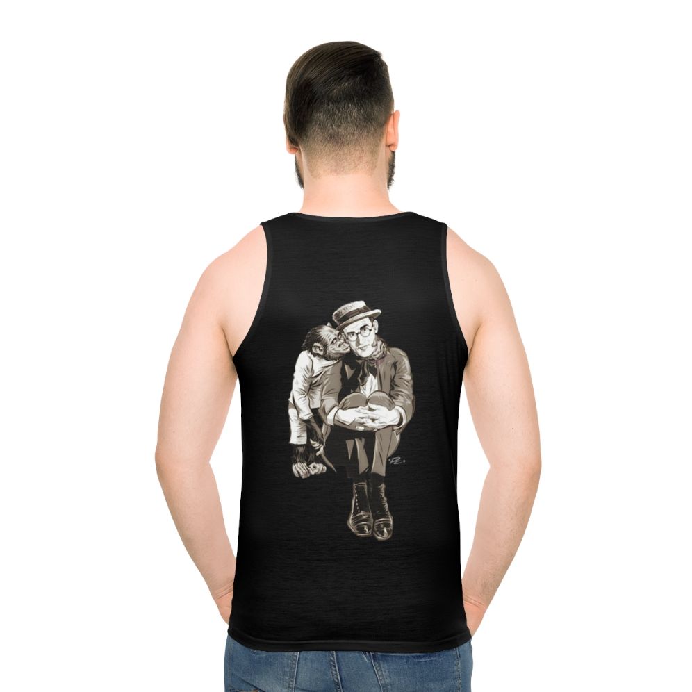 Harold Lloyd vintage illustration unisex tank top