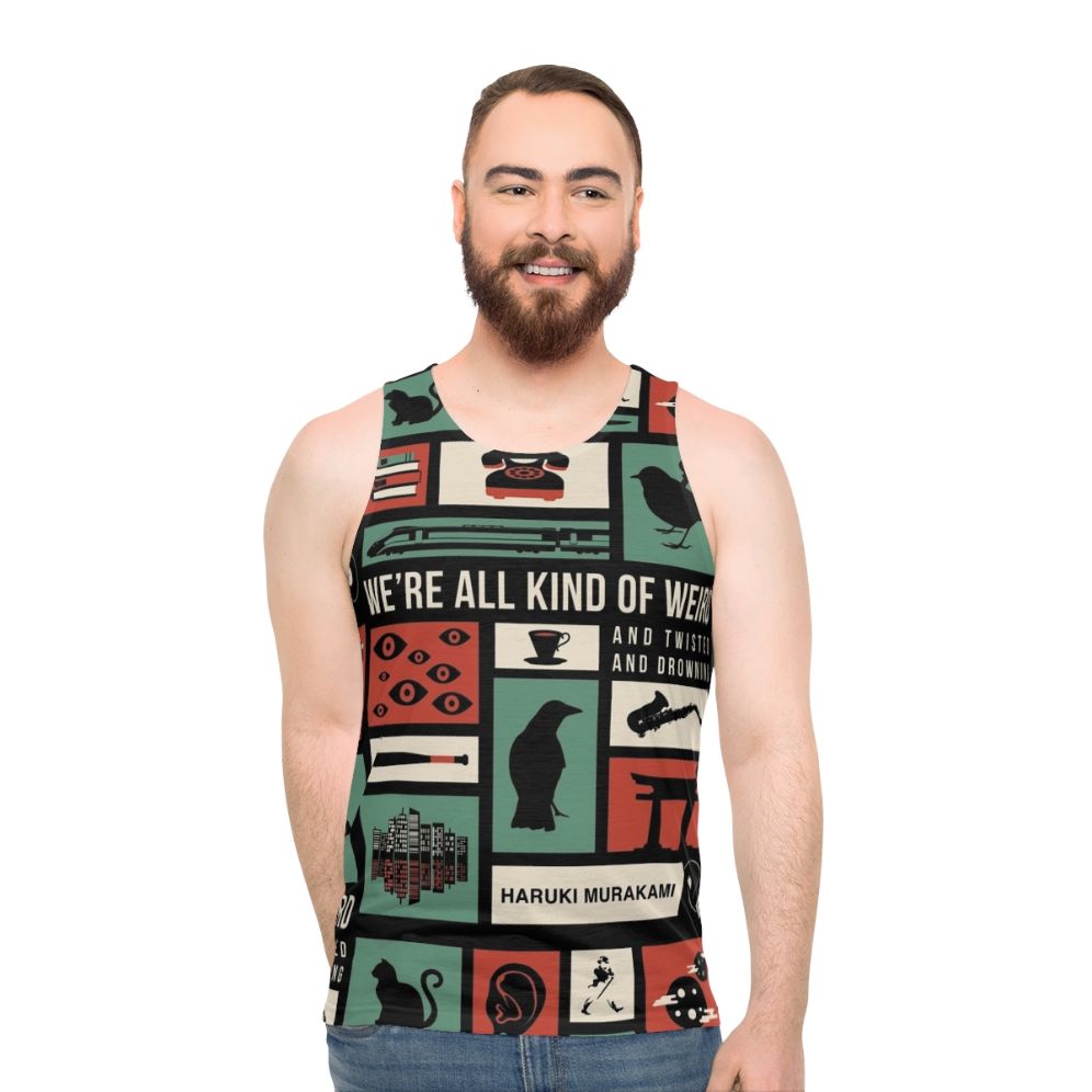 Haruki Murakami inspired unisex tank top