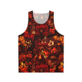 Harvest Haven unisex tank top in fall foliage design