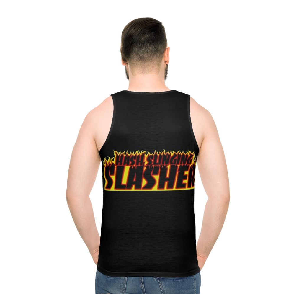 Spongebob-inspired "Hash Slinging Slasher" unisex tank top
