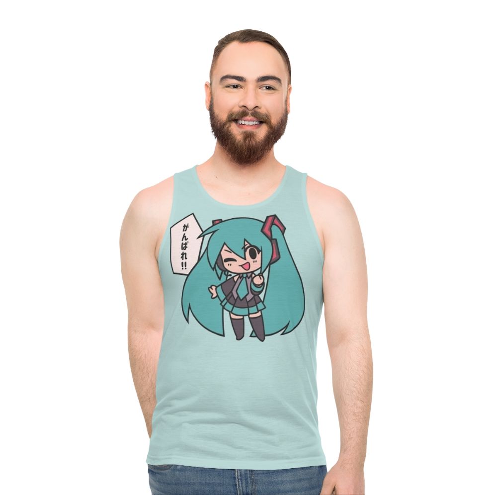 Hatsune Miku Chibi Ganbatte Unisex Tank Top