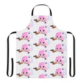 Haunted Astolfo bean plushie with a gun printed on an apron