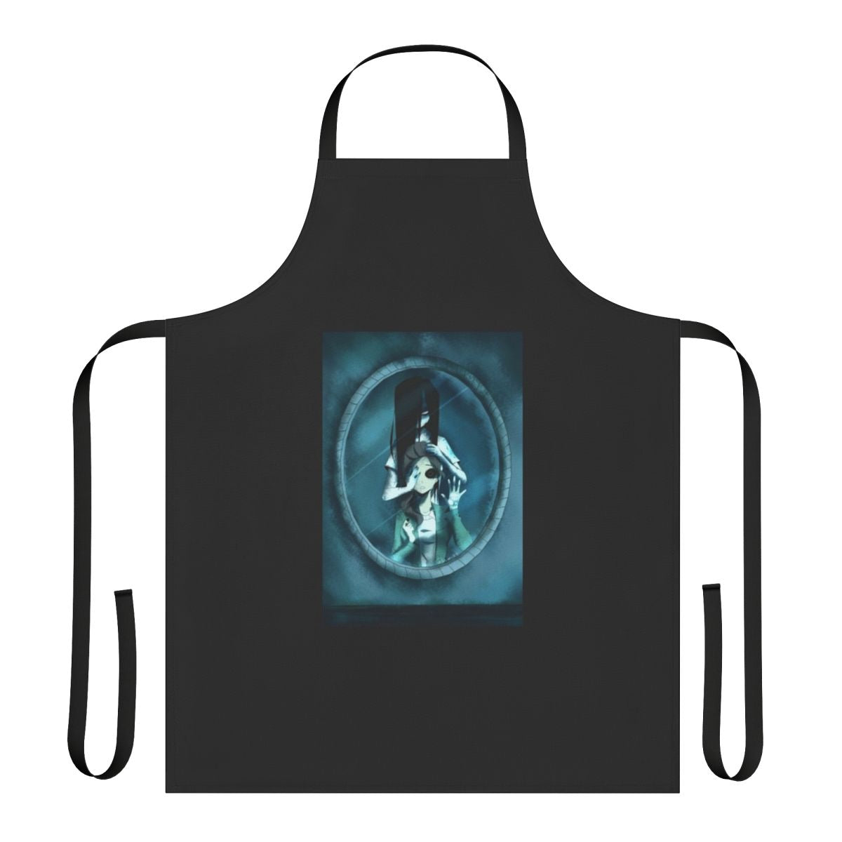 Haunting horror-themed apron with a supernatural, creepy design inspired by The Ring