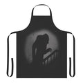 Nosferatu silhouette design on a black apron, perfect for Halloween and horror enthusiasts