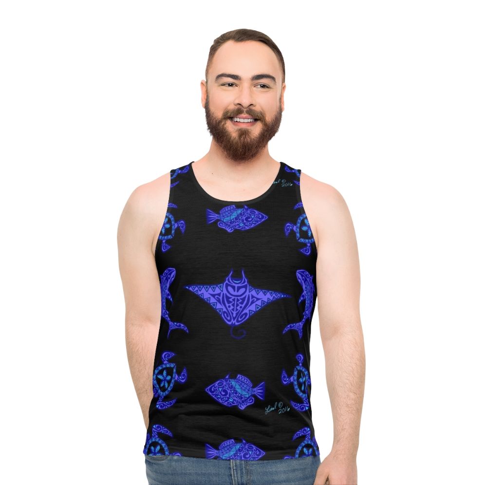 Unisex tank top featuring Hawaiian wildlife design