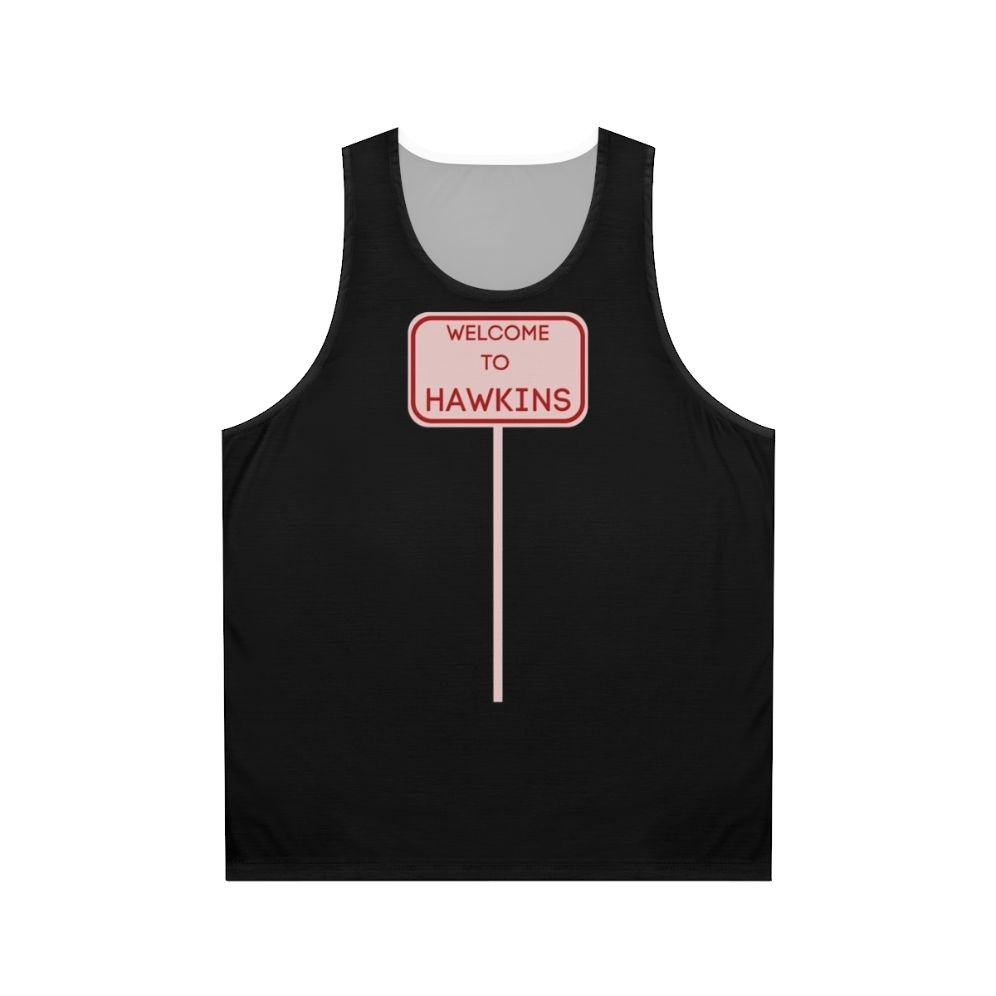 Hawkins Unisex Tank Top with Stranger Things Design