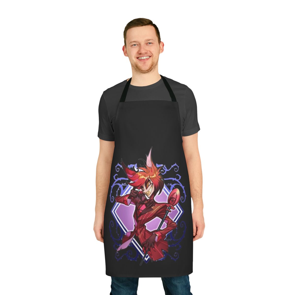 Hazbin Hotel Alastor Inspired Apron - Unique Fan Art Design