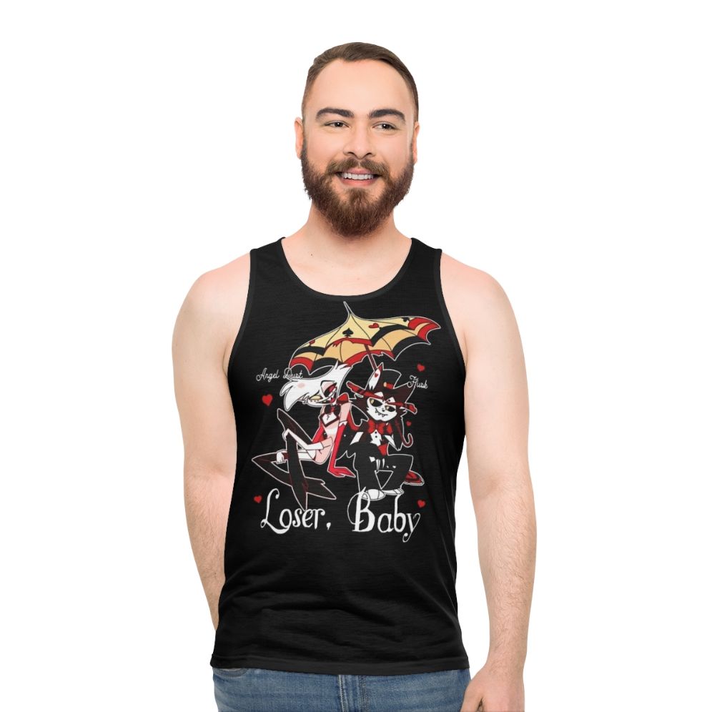 Hazbin Hotel Angel Dust and Husk Unisex Tank Top