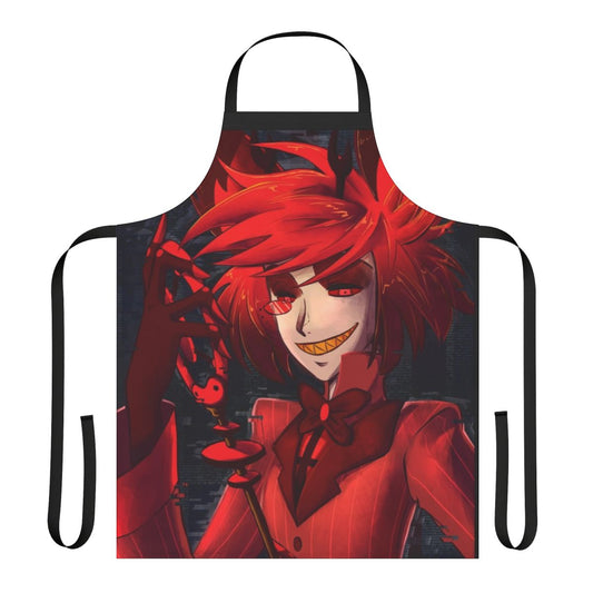 Hazbin Hotel Alastor themed apron with radio demon design