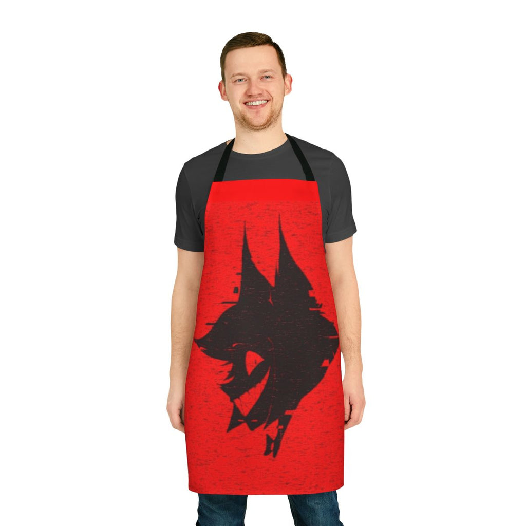 Hazbin Hotel Alastor-inspired apron featuring the character's iconic design