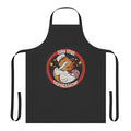 Hazbin Hotel inspired apron featuring characters like Alastor, Husk, and Angel Dust