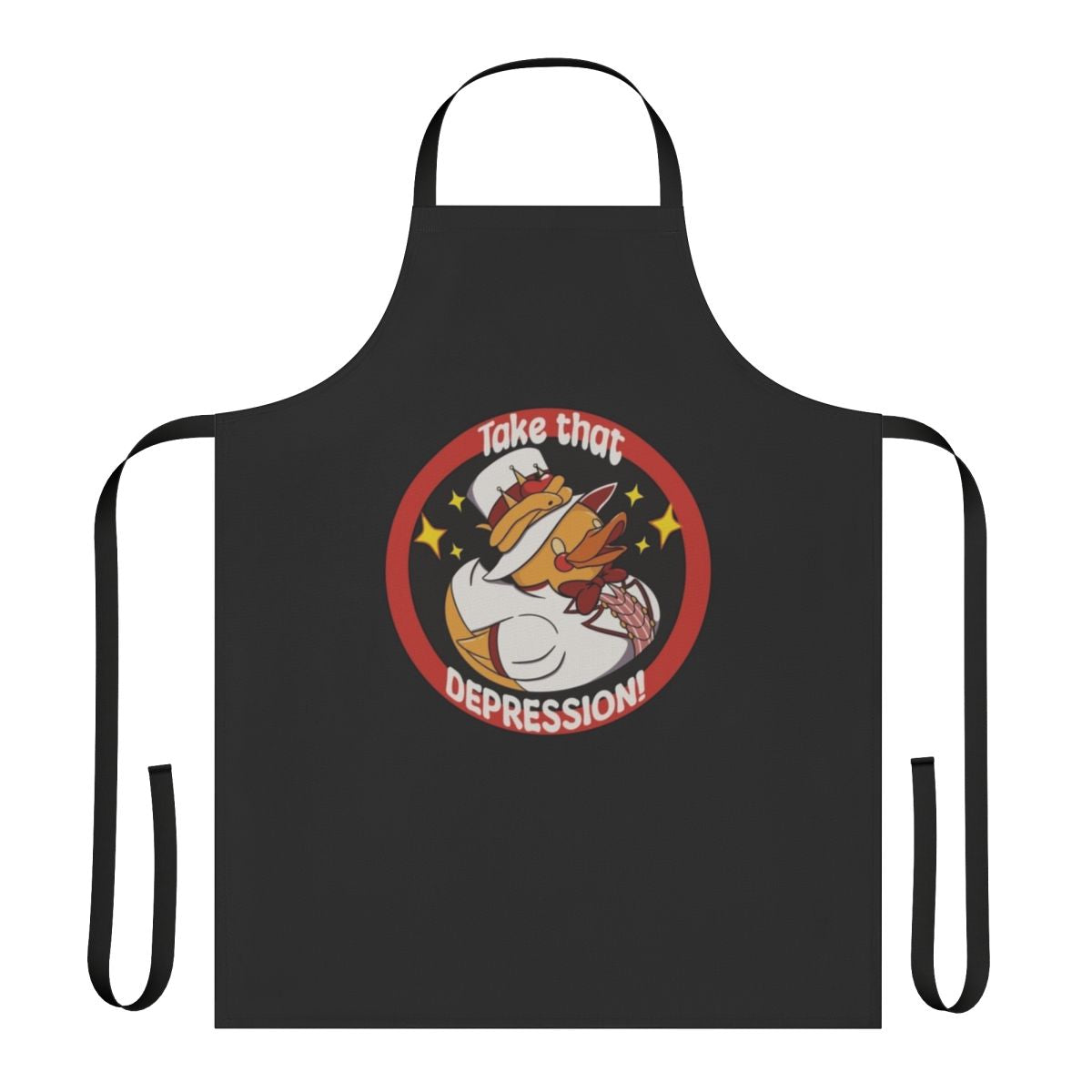 Hazbin Hotel inspired apron featuring characters like Alastor, Husk, and Angel Dust