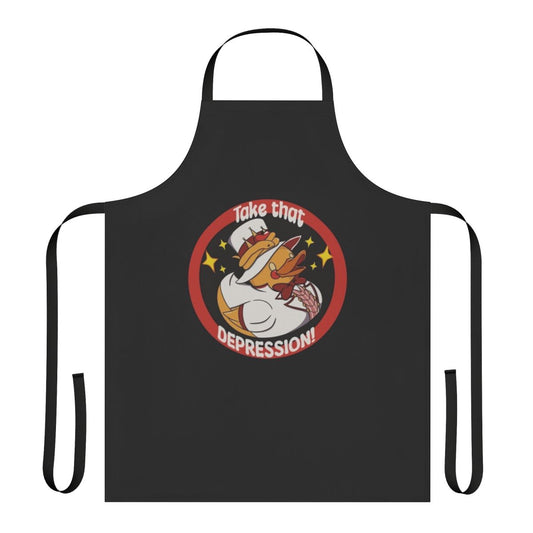Hazbin Hotel inspired apron featuring characters like Alastor, Husk, and Angel Dust