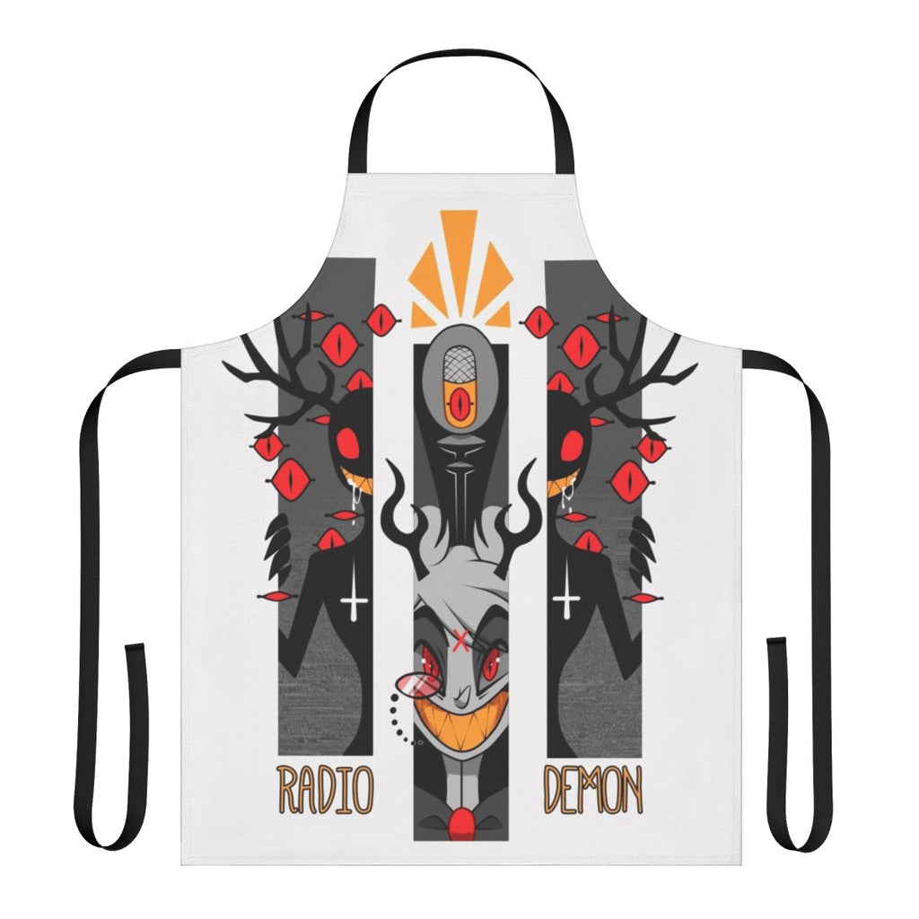 Hazbin Hotel inspired dark apron with evil design