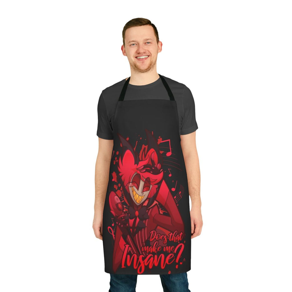Hazbin Hotel inspired apron featuring Alastor the Radio Demon