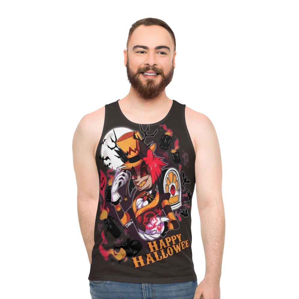 Hazbinhotel-inspired unisex Halloween tank top