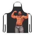 Heart Beats Apron featuring a stylish male pinup design for LGBTQ+ fans