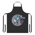 A blue apron featuring a heart-shaped design inspired by the Kingdom Hearts video game series.